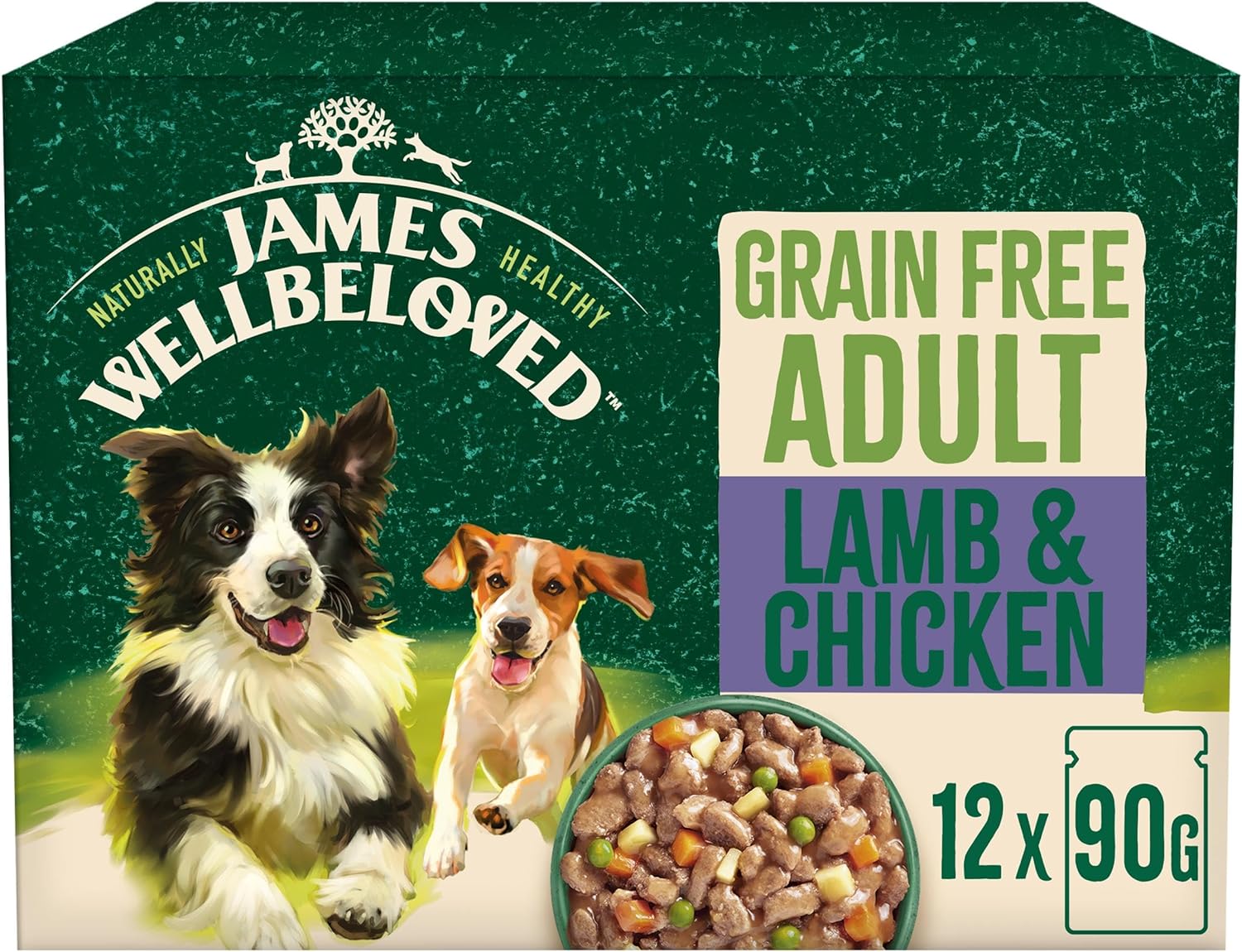 James Wellbeloved Adult Grain free Lamb & Chicken 90g x 12 qty