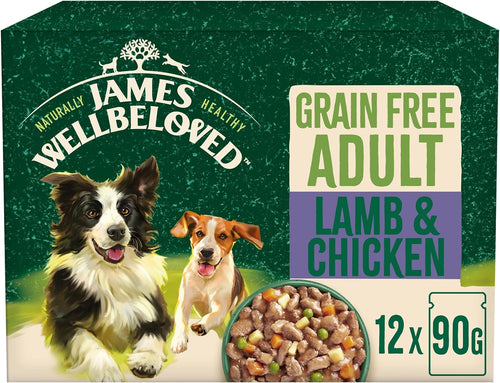 James Wellbeloved Adult Grain free Lamb & Chicken 90g x 12 qty