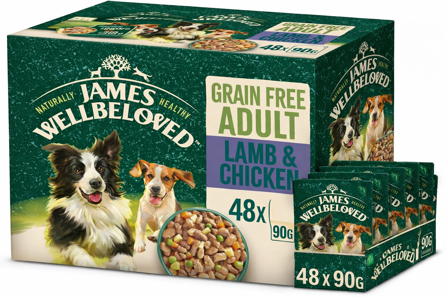 James Wellbeloved Adult Grain free Lamb & Chicken 90g x 12 qty